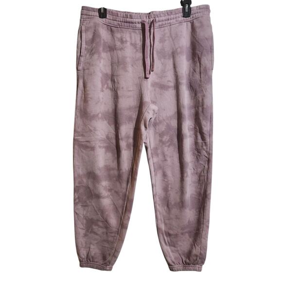 Old Navy Sweatpants Adult Plus Size XL Pink Tie-Dye Fleece Loungewear Joggers - Picture 1 of 11